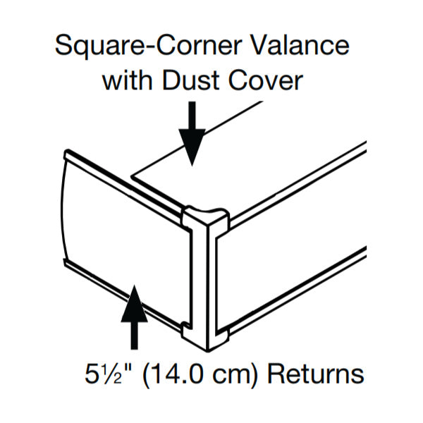 Vertical Blind Valance Base (Square Corner)