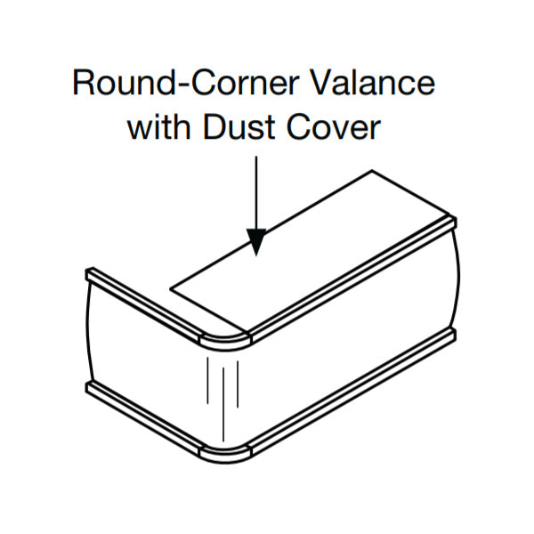 Vertical Blind Valance Base (Round Corner)